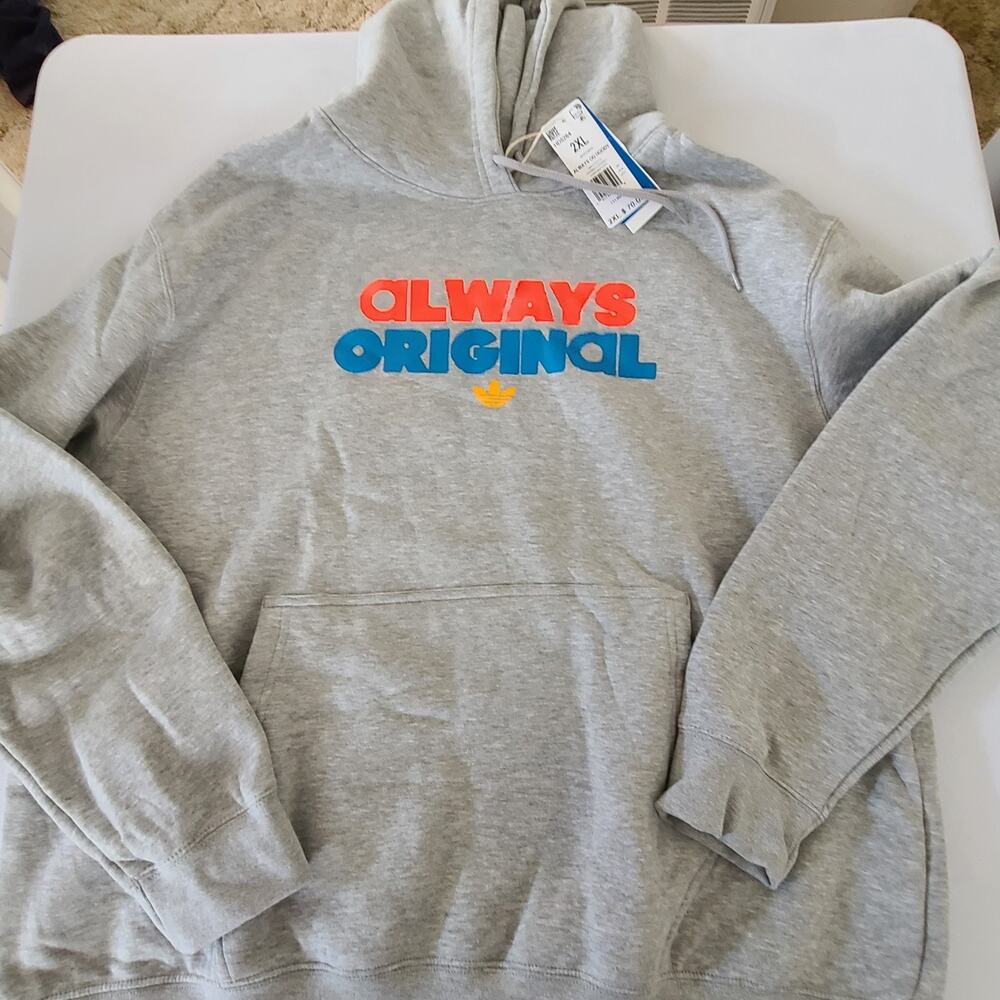 Adidas Always Original Hoodie Gray Size 2XL NWT